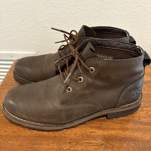 Timberland Boots Mens Size 10.5 Brown Leather Chukka Ortholite Gripstick READ - Picture 6 of 12